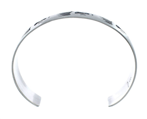 Native American Navajo Sterling Silver Bear Paw Cuff Bracelet AX129475